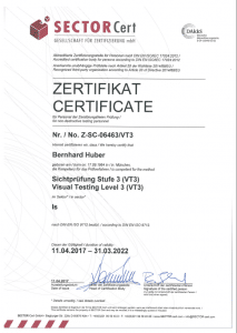 SECTOR Cert Zertifikat VT3