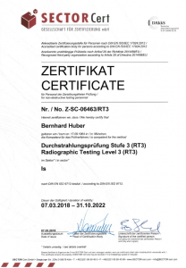 Zertifikat RT3